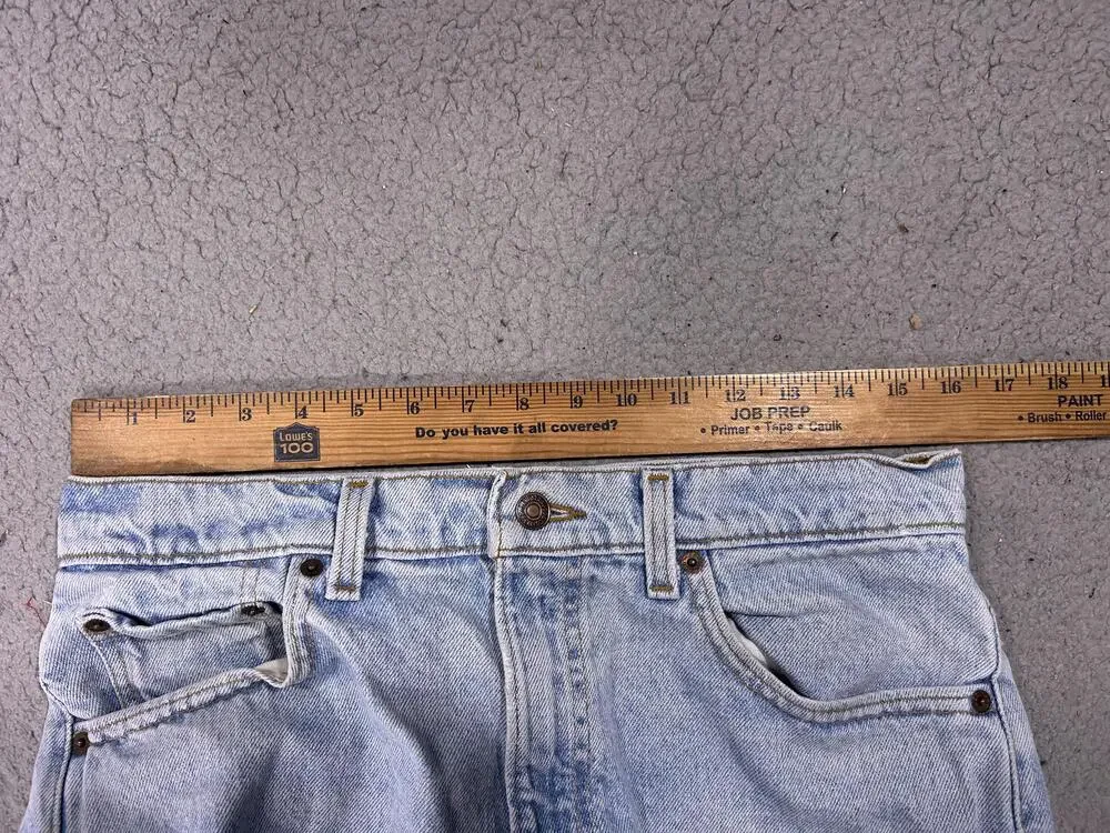 Vintage Levis 550 Jeans Mens 32 Light Wash Relaxed Tapered Distressed USA 90s